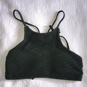 High Neck Crochet Bikini Top